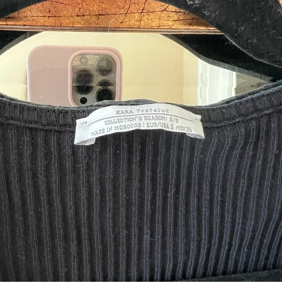 Zara lace up ribbed tank top - Picture 4 of 4